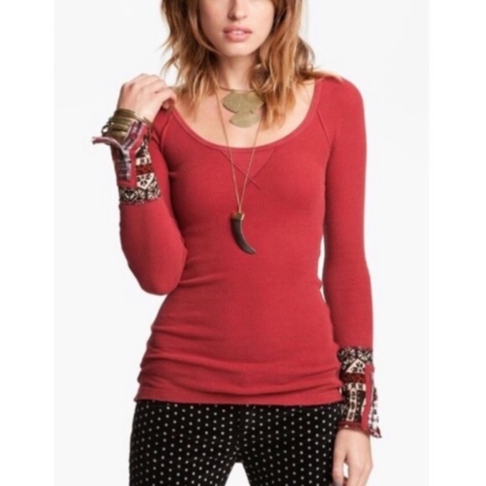 Free People Hyperactive Hippie Thermal Top